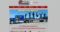Desktop Screenshot of hinestrucking.com