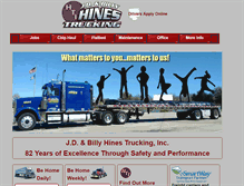 Tablet Screenshot of hinestrucking.com